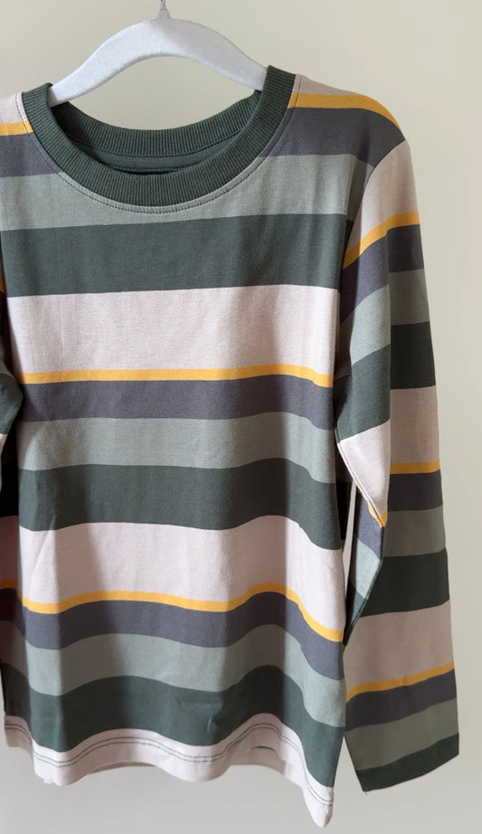 Sage & Mustard Stripe Long Sleeve