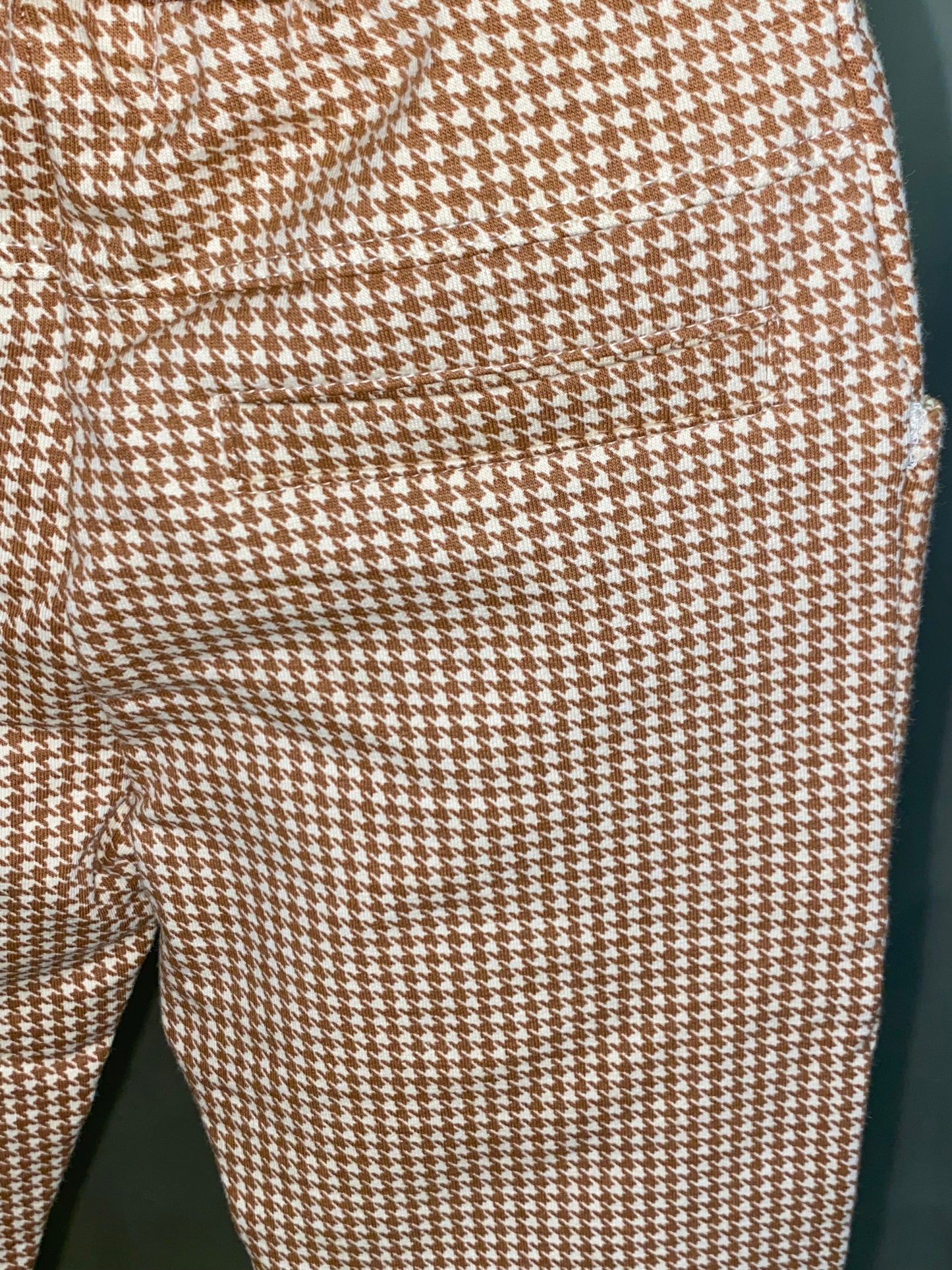 Caramel Houndstooth Fleece Jogger