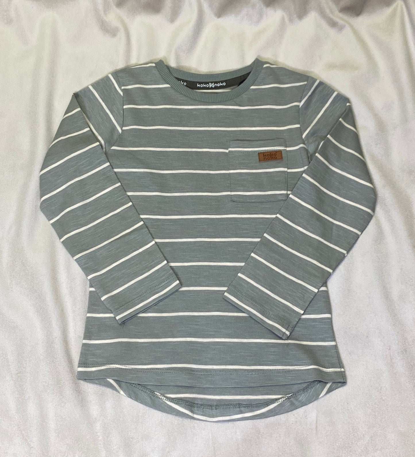 Faded Green Stripe Top