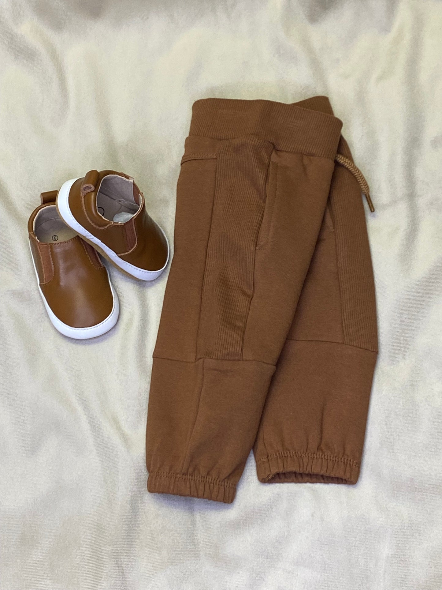 Rust Ribbed Jogger