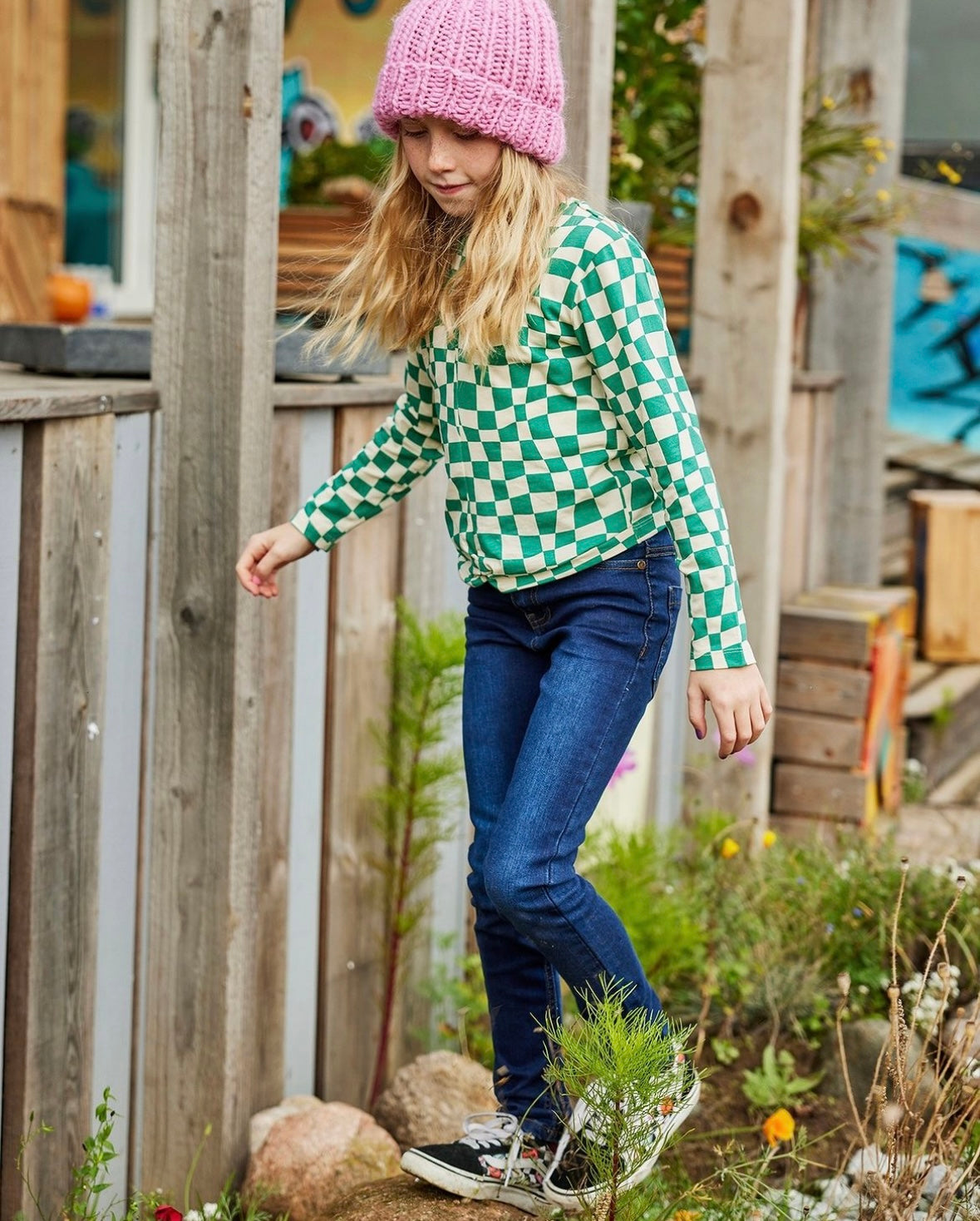 Shamrock Checkered Long-Sleeve