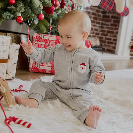 Santa Baby Grey Playsuit