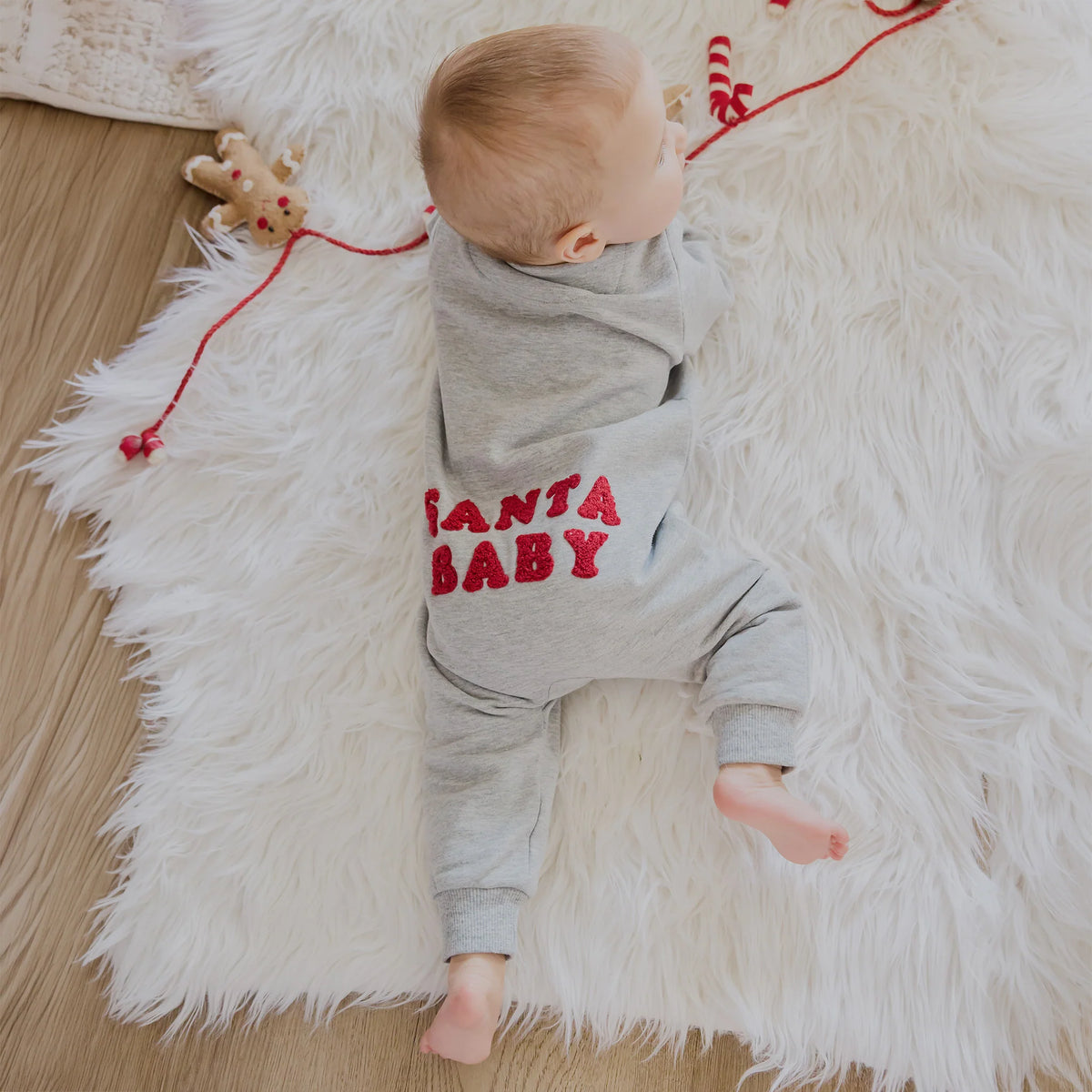Santa Baby Grey Playsuit