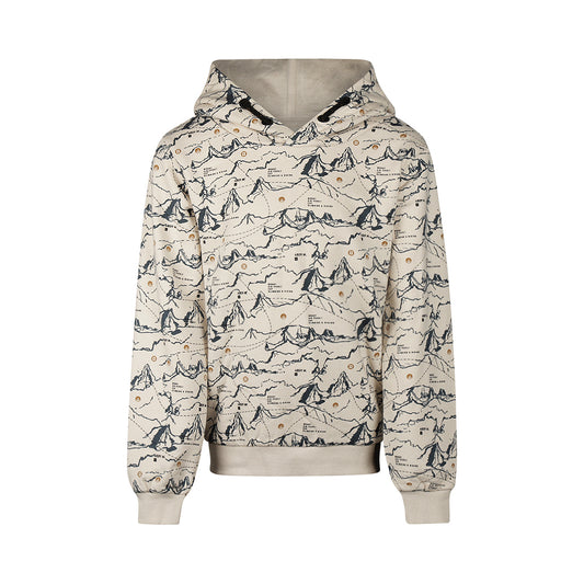 Cream & Navy Mountain Hoodie
