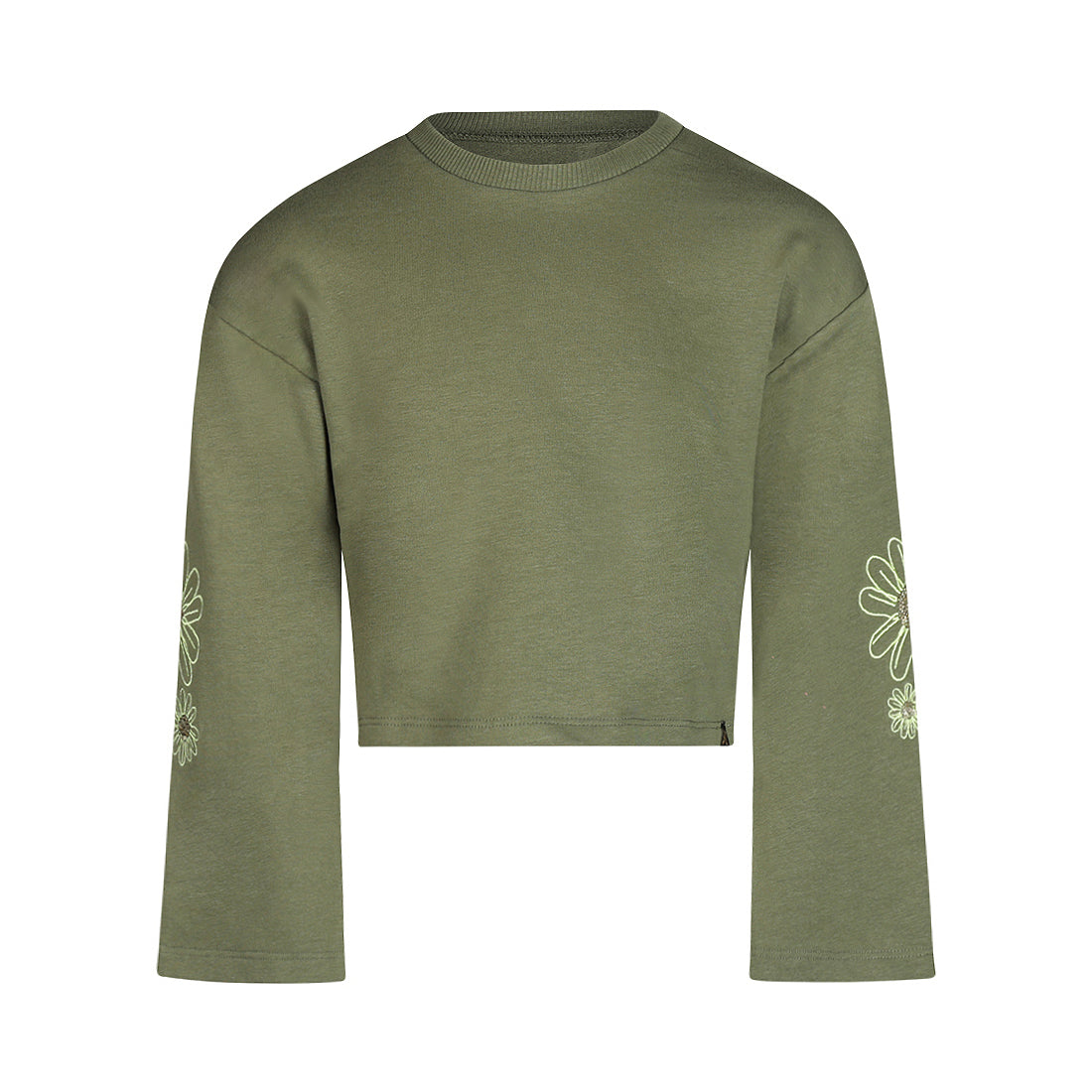 Jade Floral Sticthed Long-Sleeve