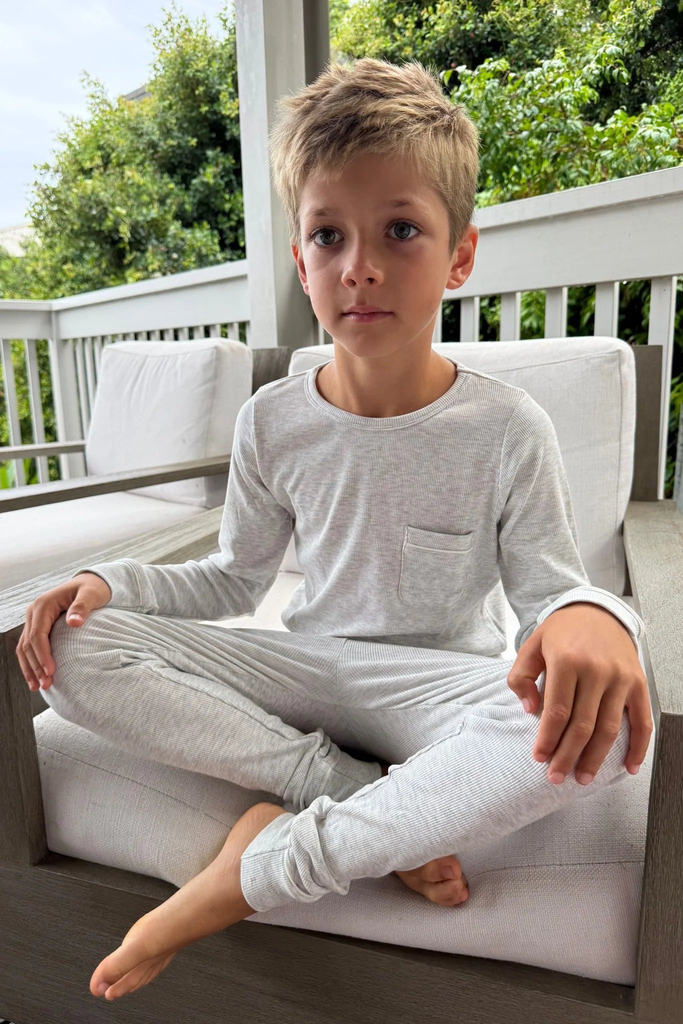 Grey Cloud Ribbed Set