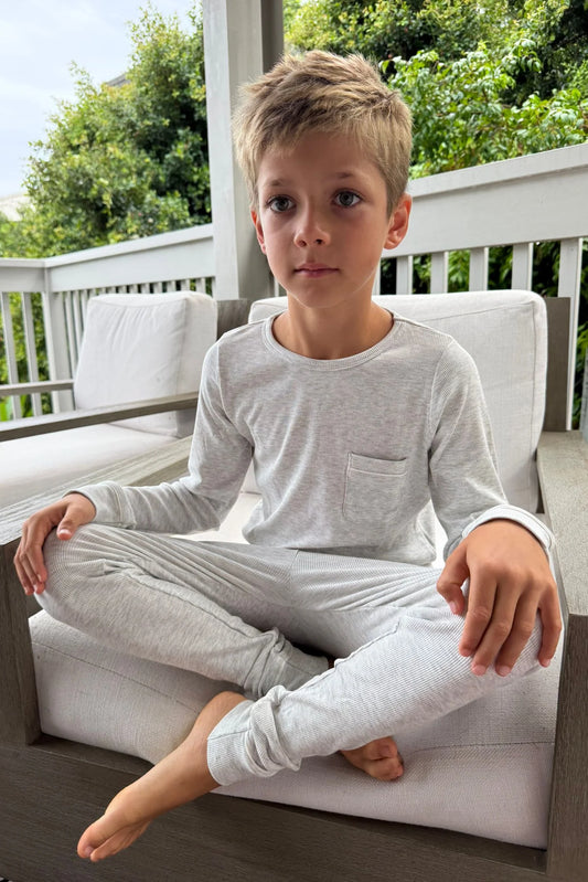 Grey Cloud Ribbed Set