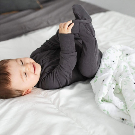 Preemie Footed Sleeper - Charcoal