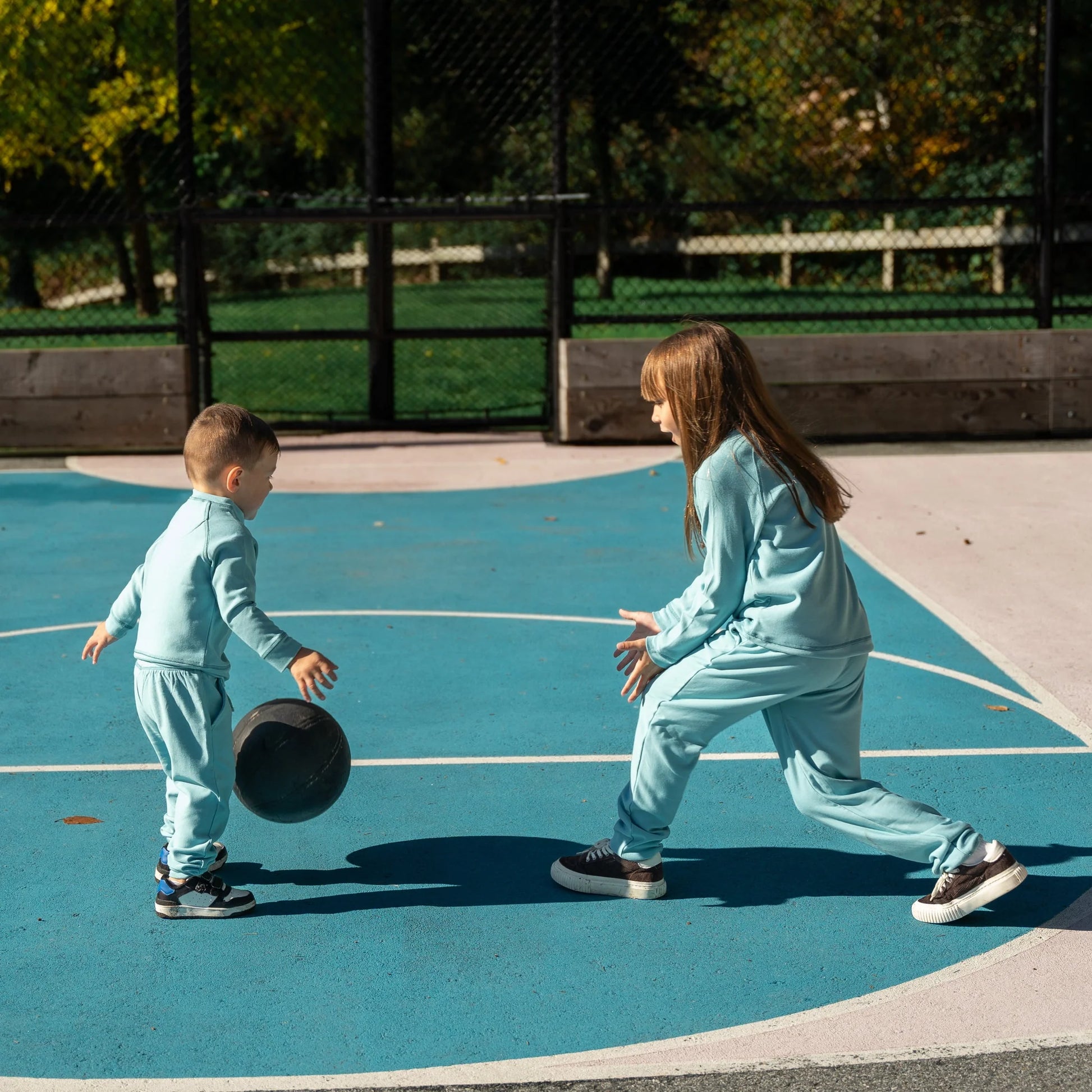 Teal Bamboo Fleece Sweatpants
