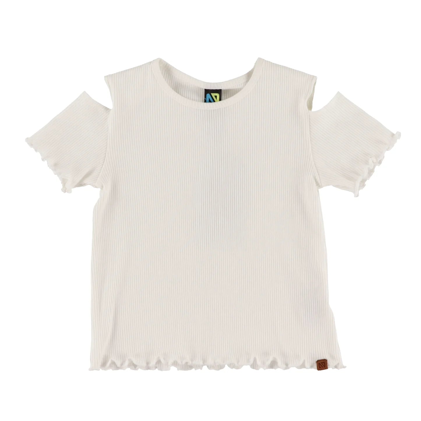 Ribbed Ruffle Tee
