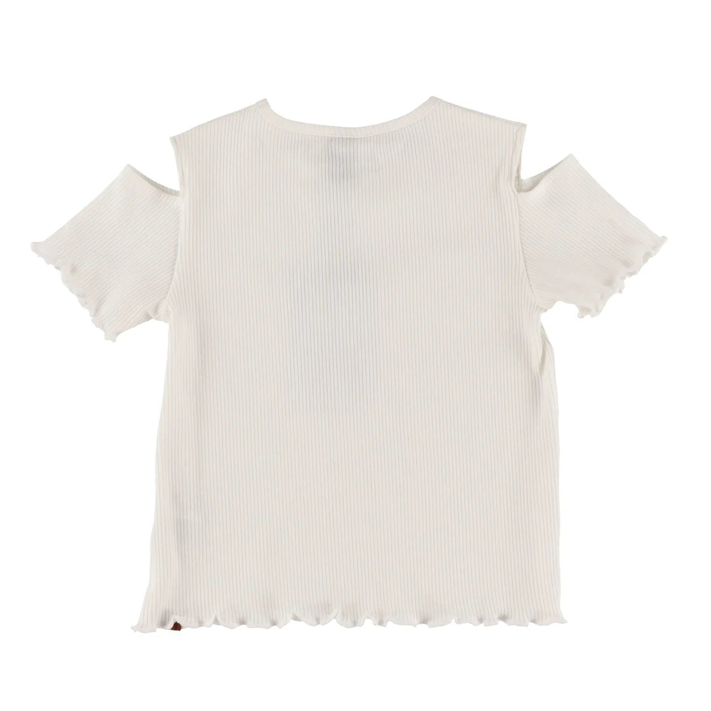 Ribbed Ruffle Tee