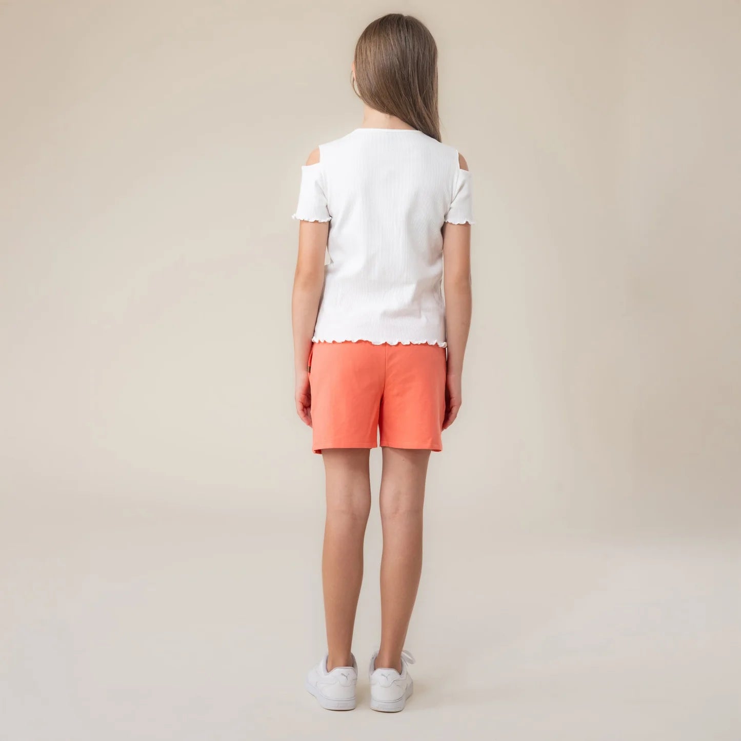 Ribbed Ruffle Tee