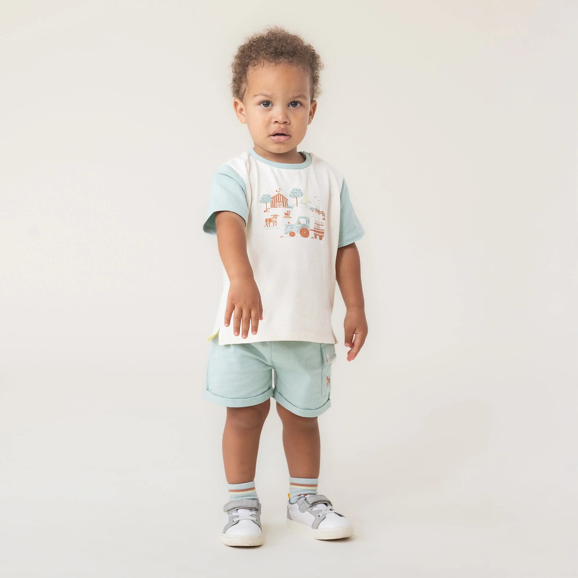 Little Farmer Matching Short Set