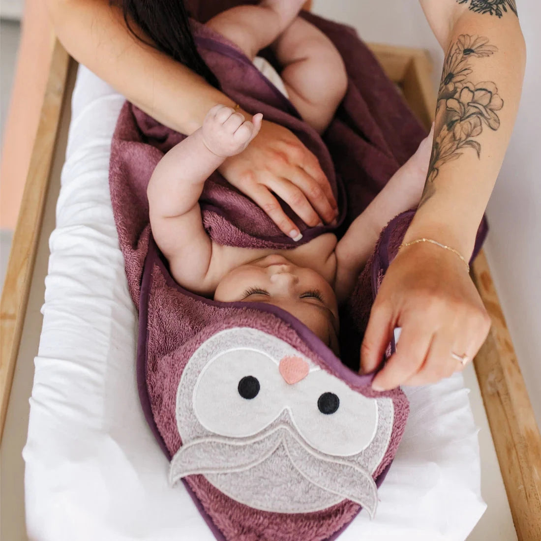 Baby Hooded Towel - Owl