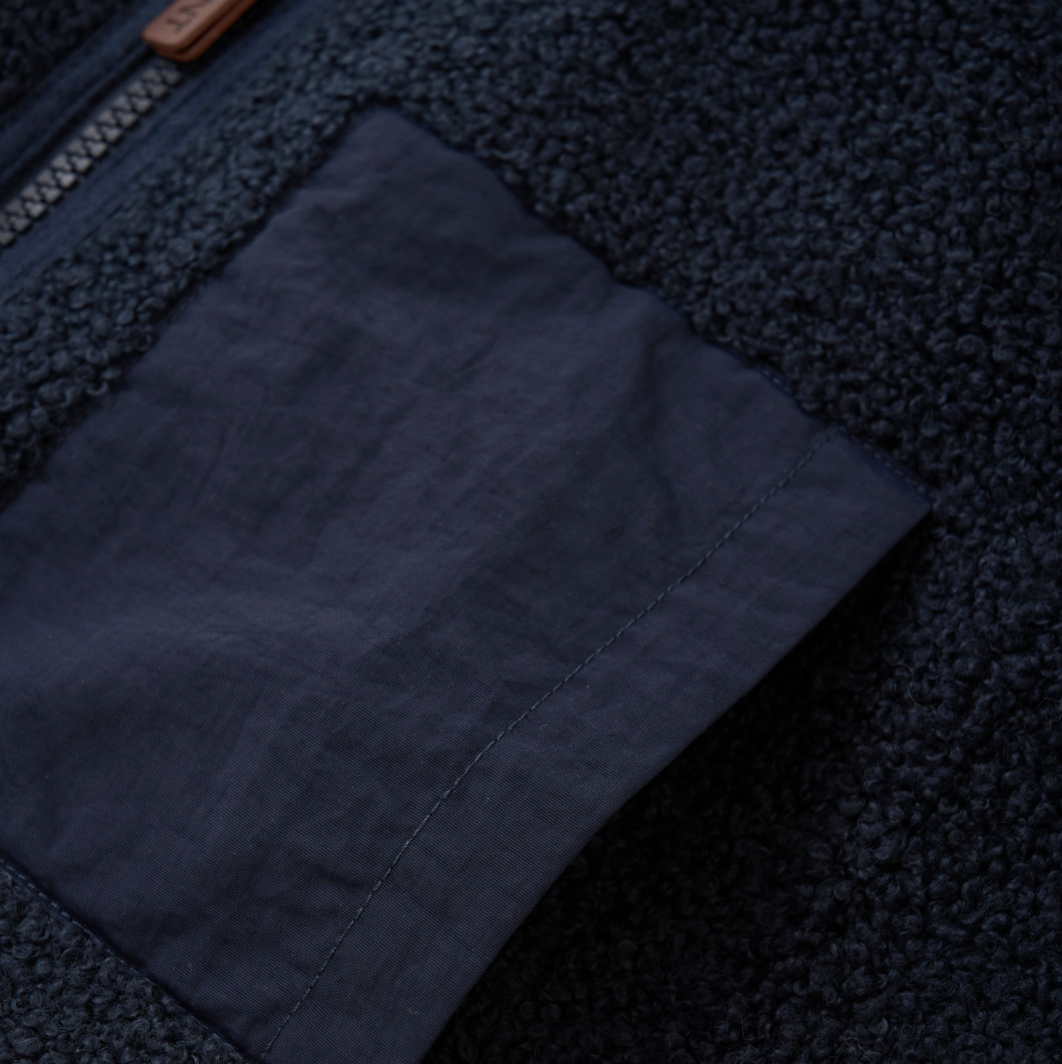 Navy Teddy Pocket Vest