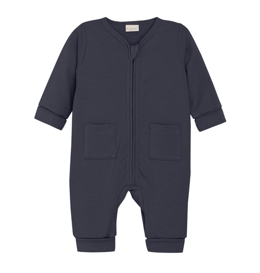 Sweatshirt Romper - Navy 12M-24M