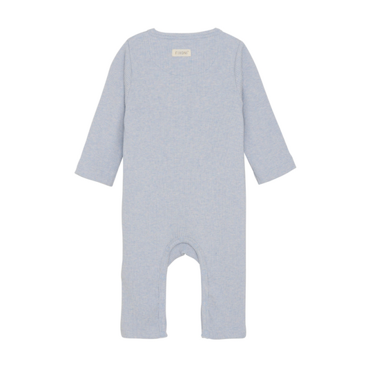 Zen Blue Ribbed Romper - 12+18M