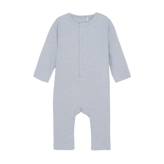 Zen Blue Ribbed Romper - 12+18M