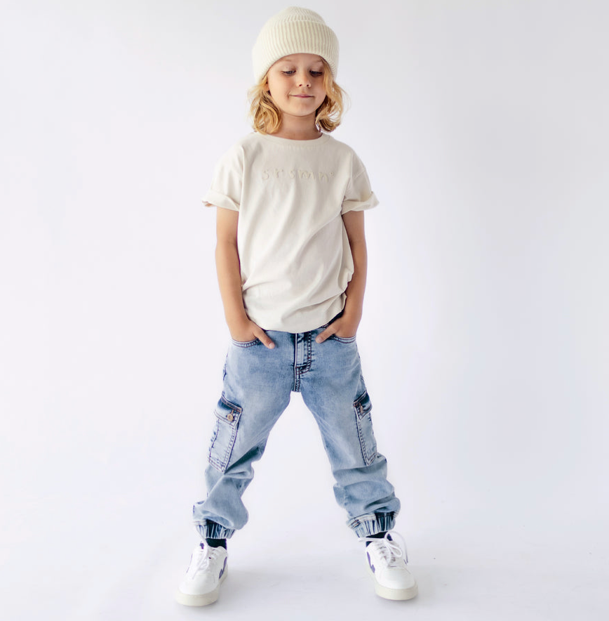 Pale Blue Cargo Jogger - Child