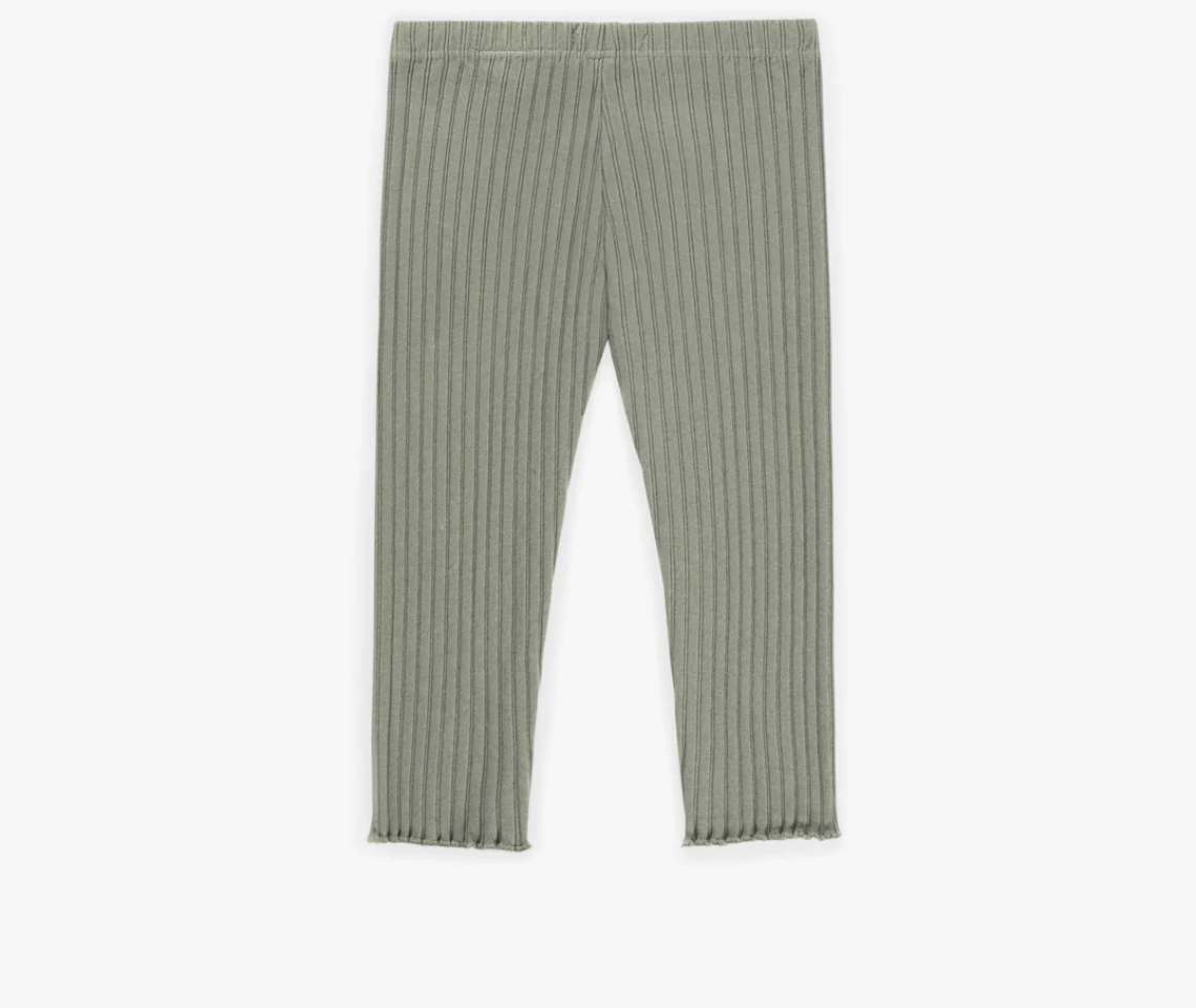 Sage Green Maternity Ribbed Leggings