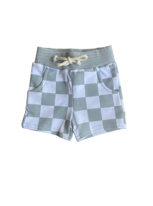 Baby Blue Checkered Short