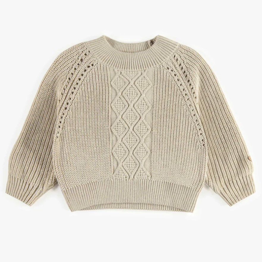 Cream Chunky Knit Sweater – Lily + Kae Children's Boutique