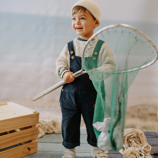 Navy Corduroy Overalls