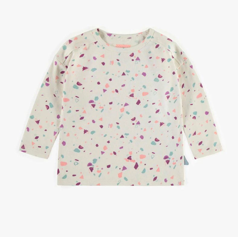 Cream Confetti Long-Sleeve Top