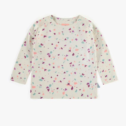 Cream Confetti Long-Sleeve Top