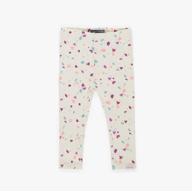 Cream Confetti Leggings