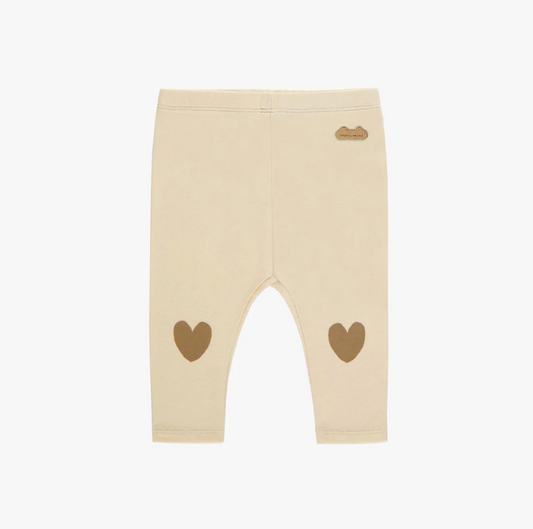 Cream Heart Leggings