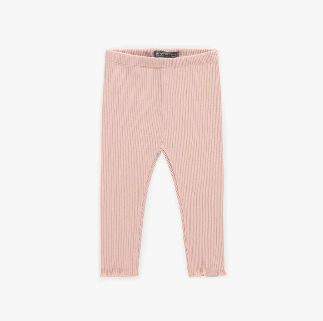 Baby Pink Ribbed Leggings