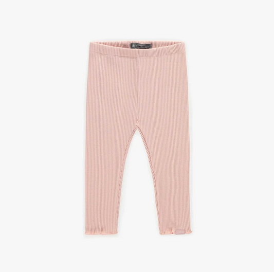 Baby Pink Ribbed Leggings