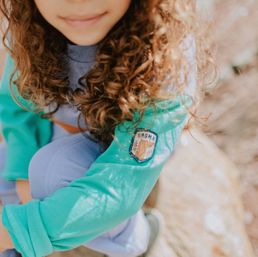 Periwinkle Blue Multicolor Crewneck