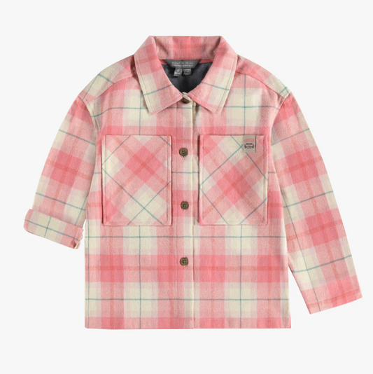 Pink and Teal Plaid Shacket