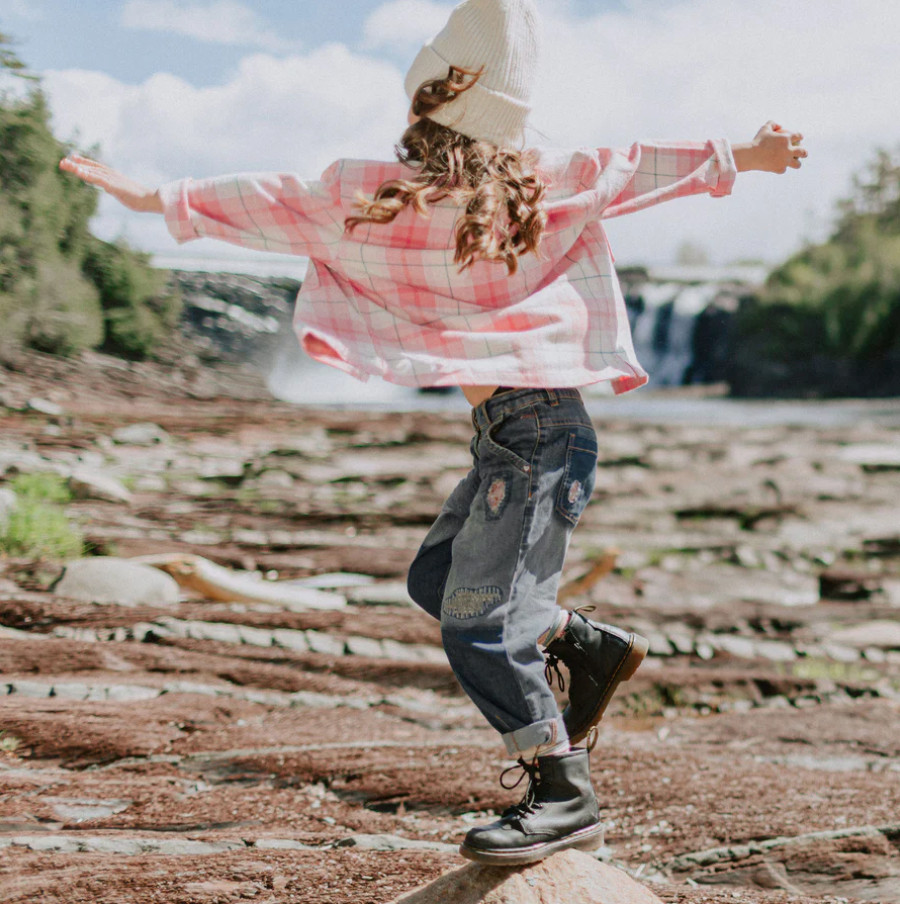 Pink and Teal Plaid Shacket