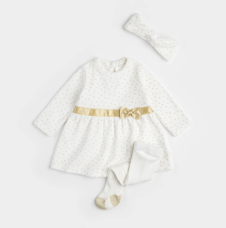 Golden Dots Velour 3-Piece Set