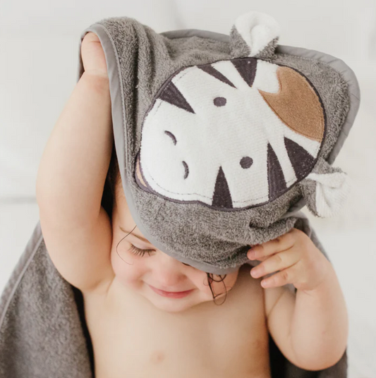 Baby Hooded Towel - Zebra