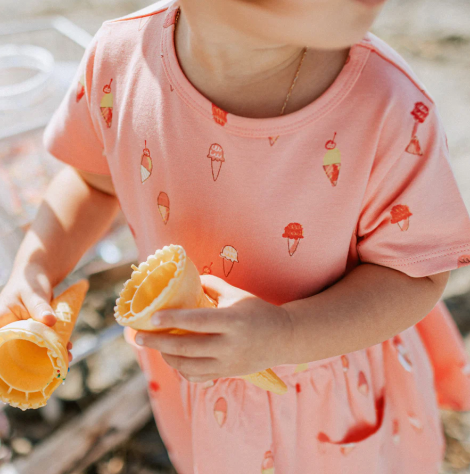 Peach Ice Cream Summer Dress