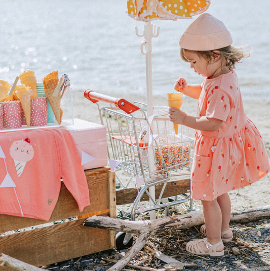 Peach Ice Cream Summer Dress