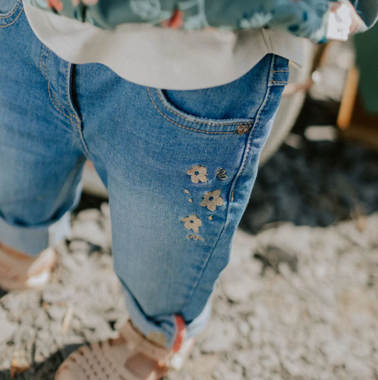 Light Blue Floral Denim