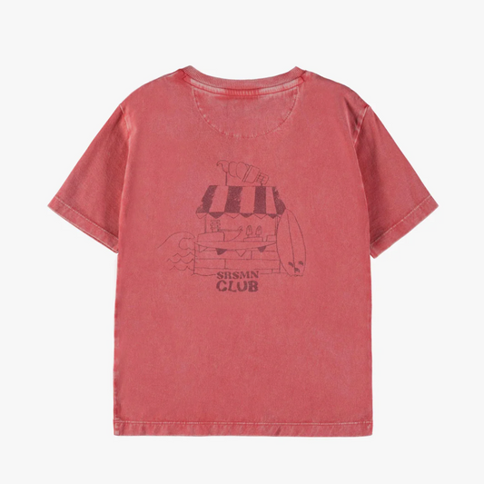 Red Stone Wash Summer Tee