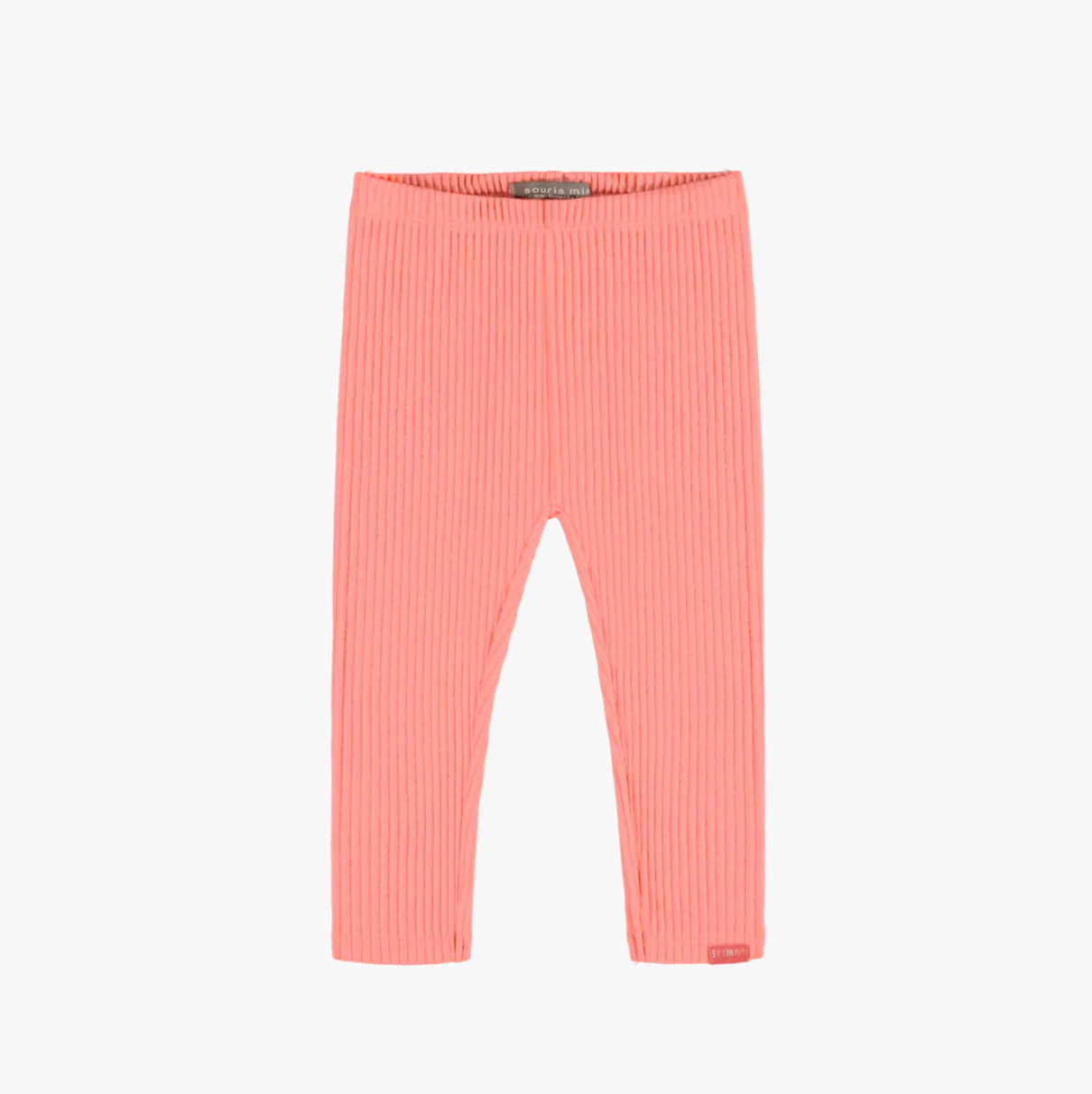 Coral Ribbed Leggings