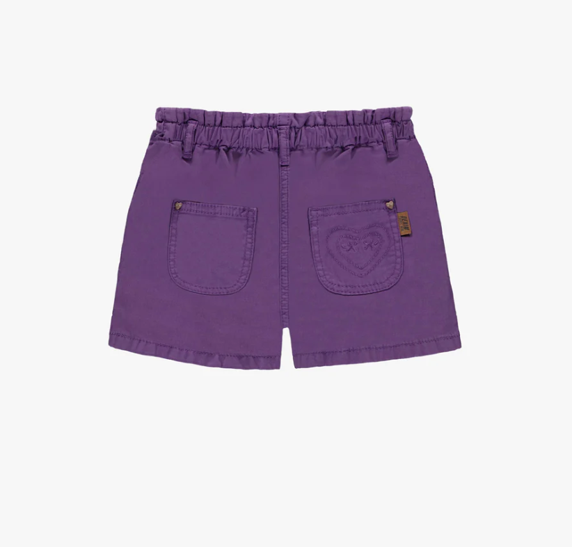 Purple Denim Shorts