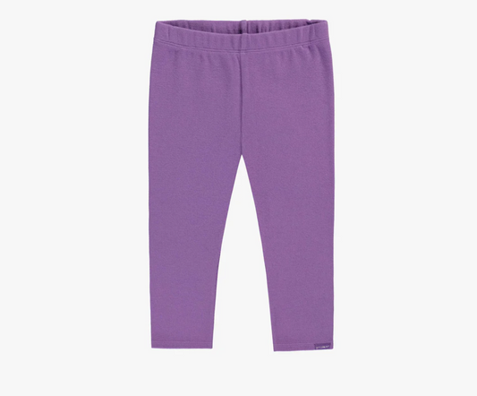 Purple Ribbed 3/4 Legging