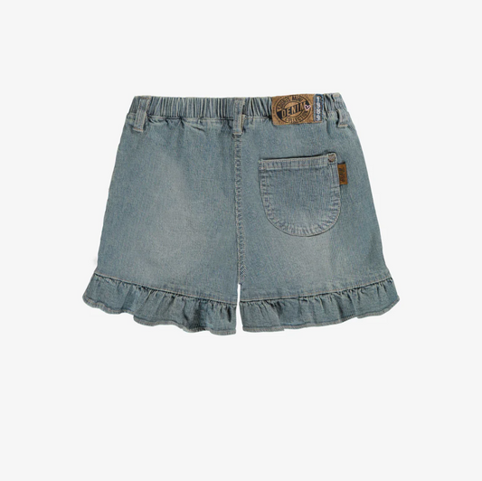 Ruffled Denim Short