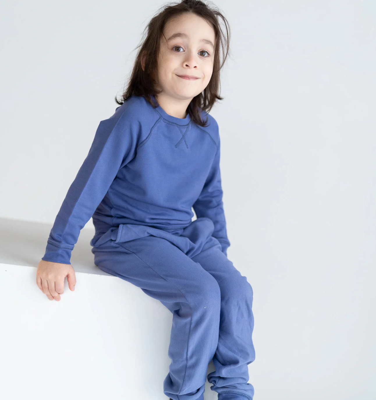 Bamboo Fleece Sweatshirt -  Blueberry