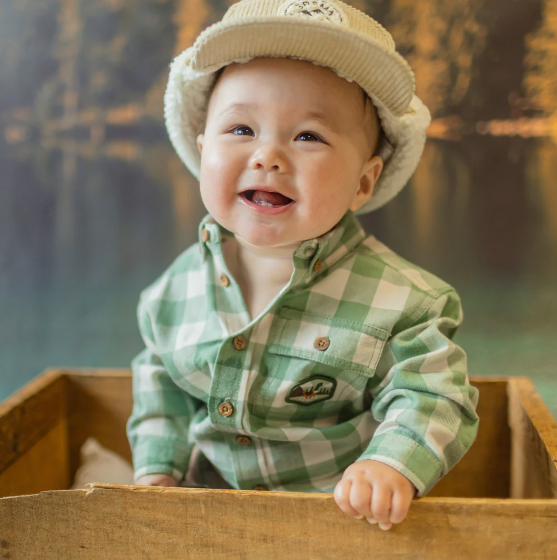 Sage Plaid Bodysuit