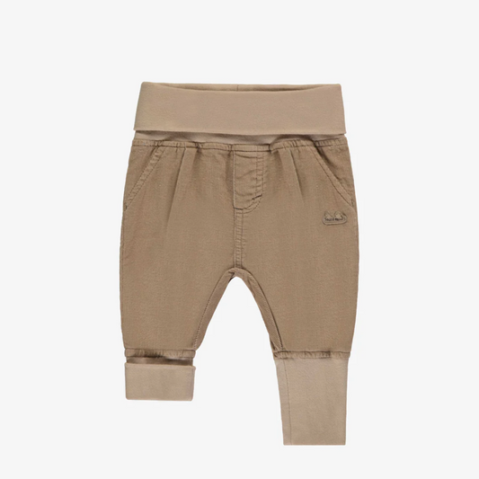 Beige Corduroy Grow-with-Me Pants