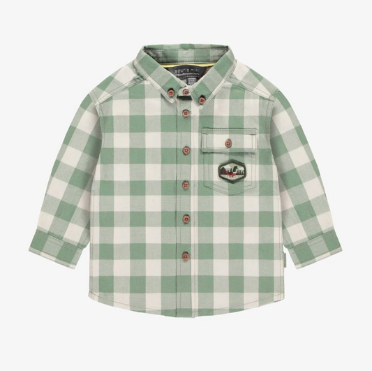 Sage Plaid Flannel Top